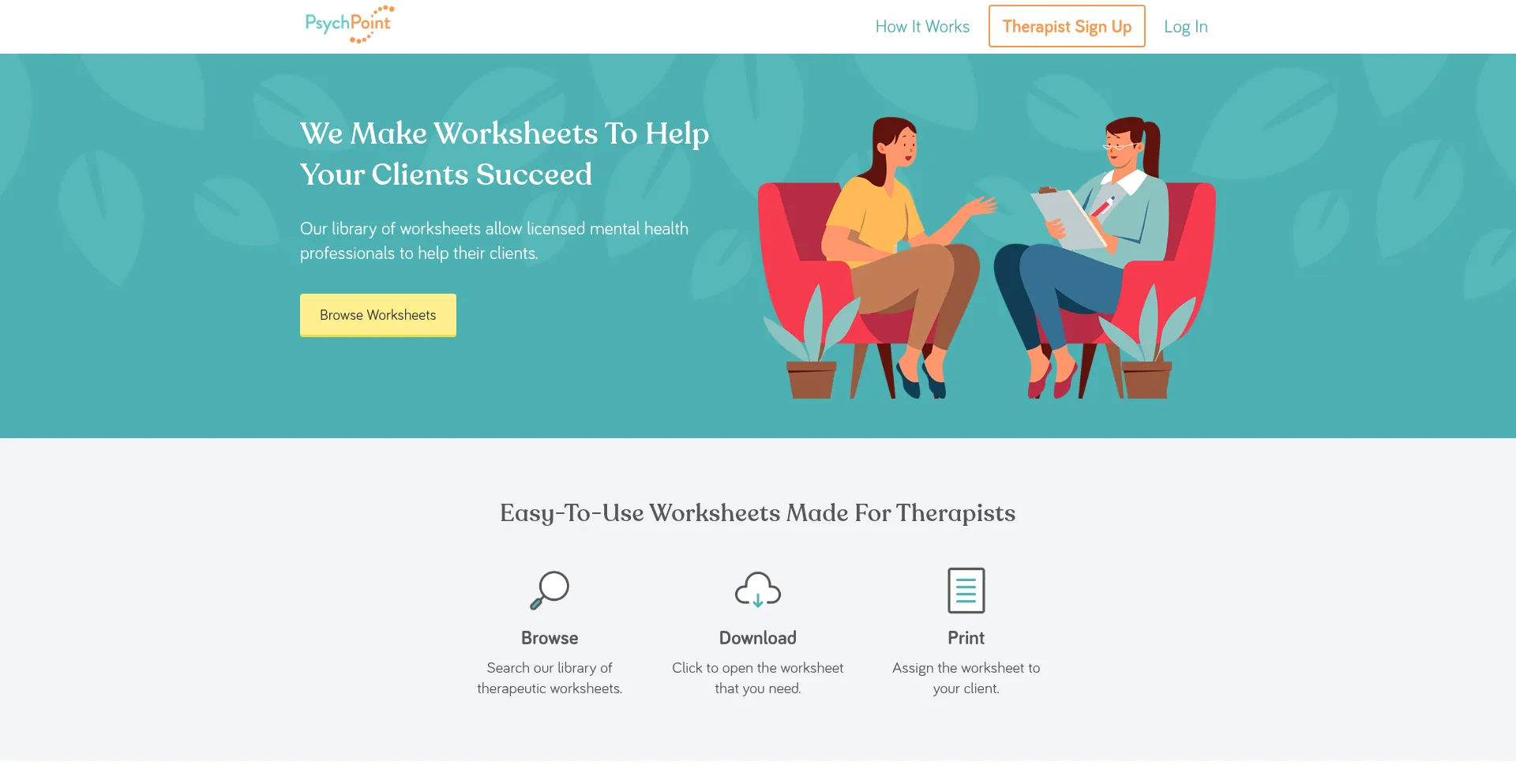 Website screenshot of Psychpoint.com
