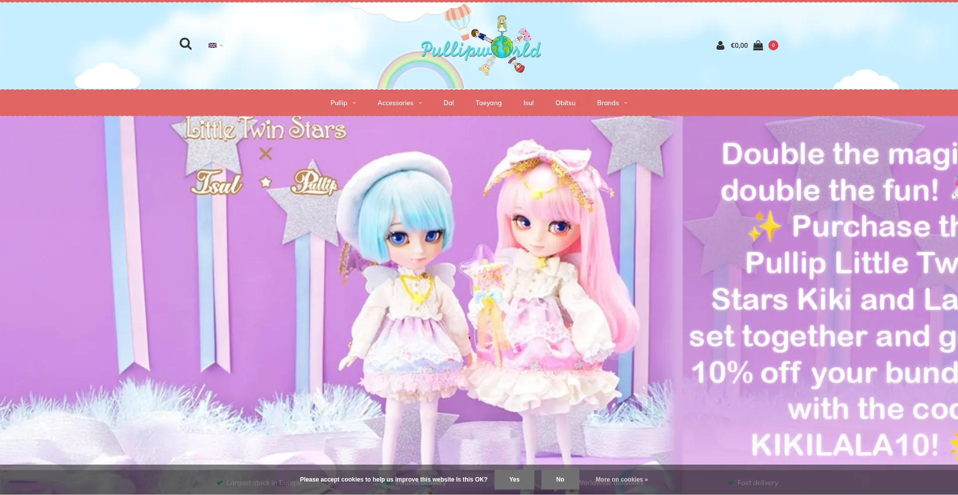 Website screenshot of Pullipworld.com