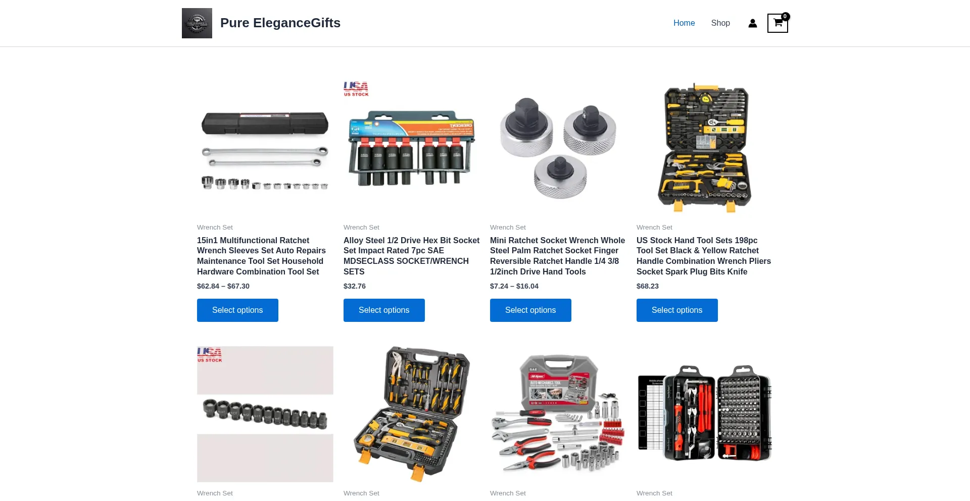 Website screenshot of Pureeleganceg.shop