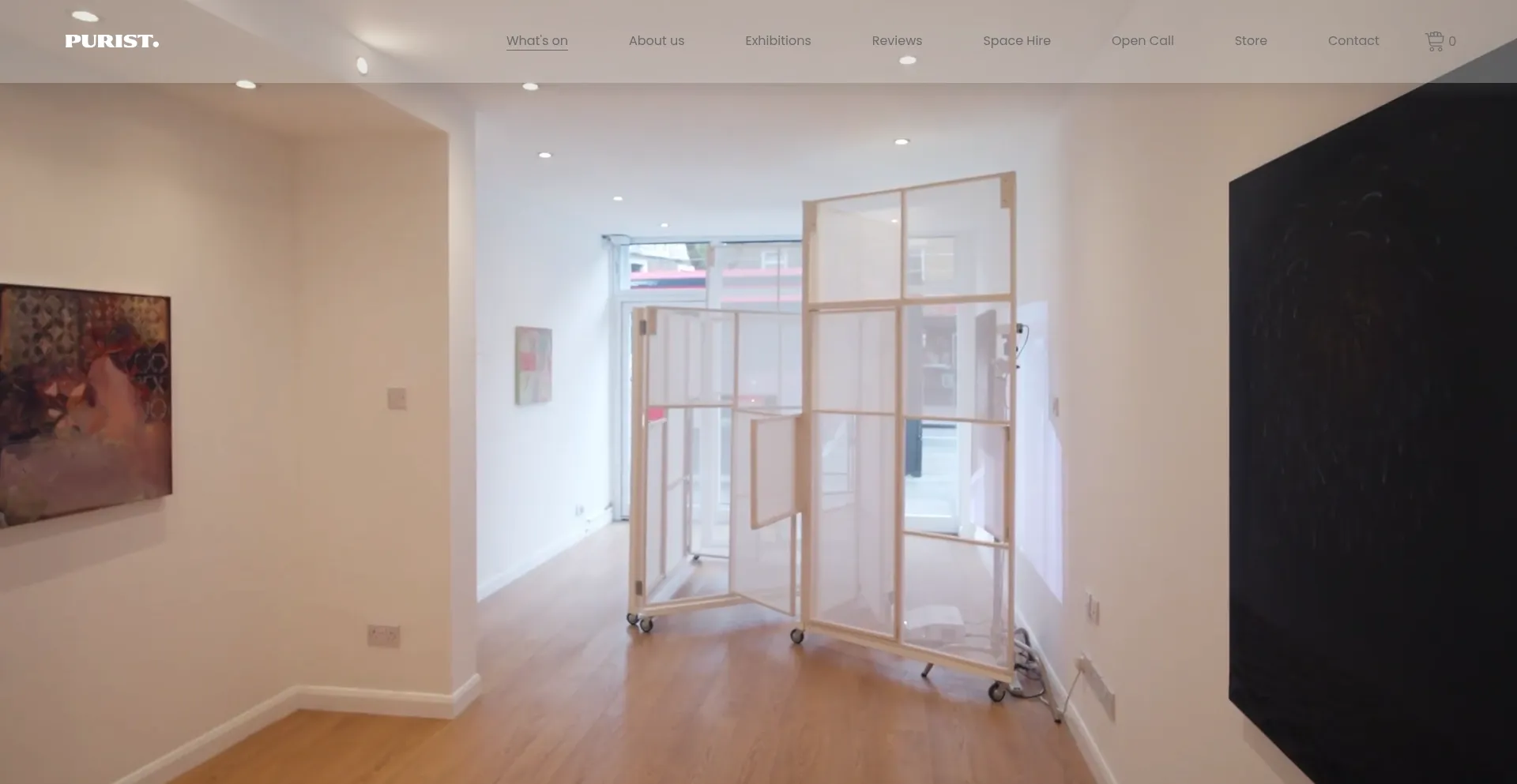 Website screenshot of Puristgallery.uk