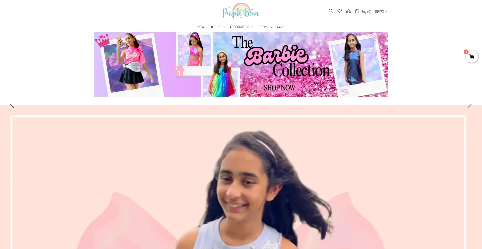 Website screenshot of Purplebeanaccessories.com