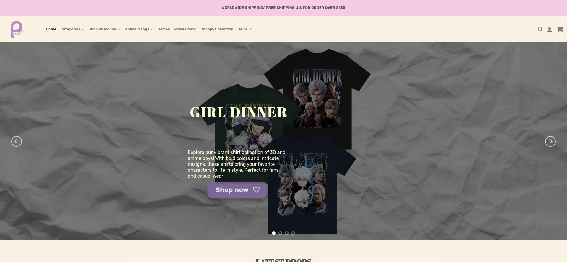 Website screenshot of Purpulpop.com