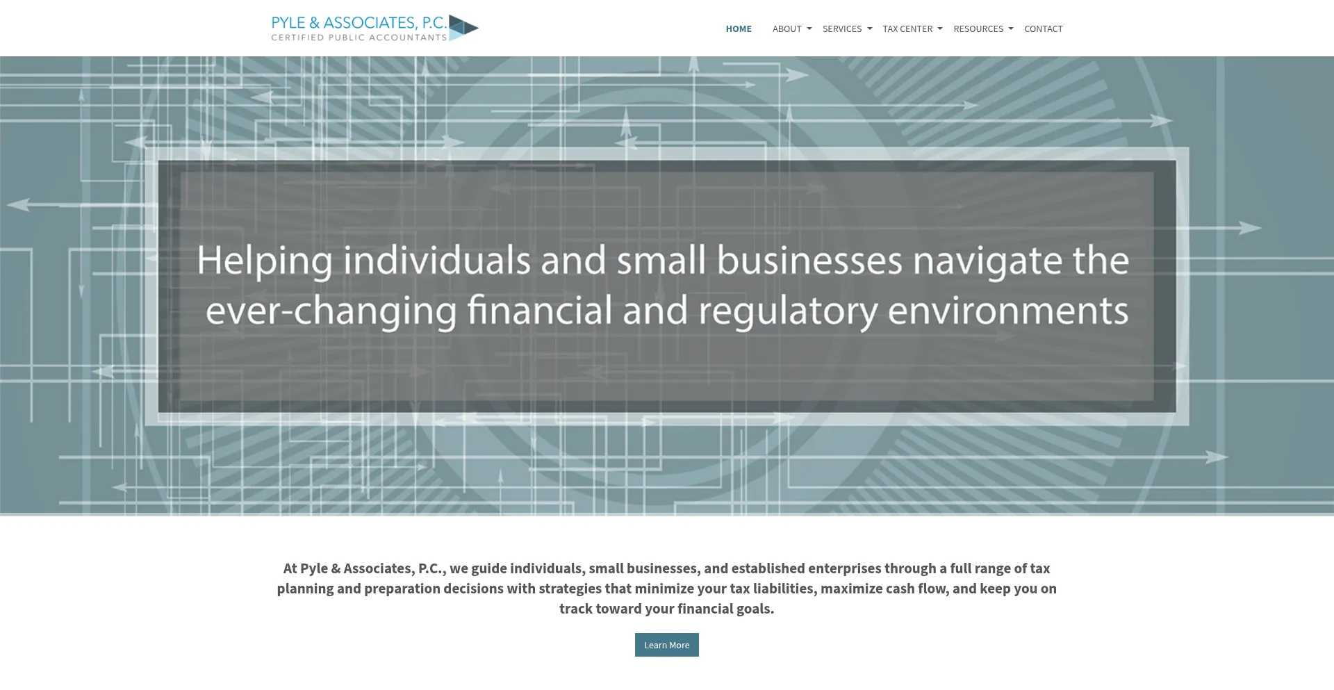 Website screenshot of Pyleandassoc.com