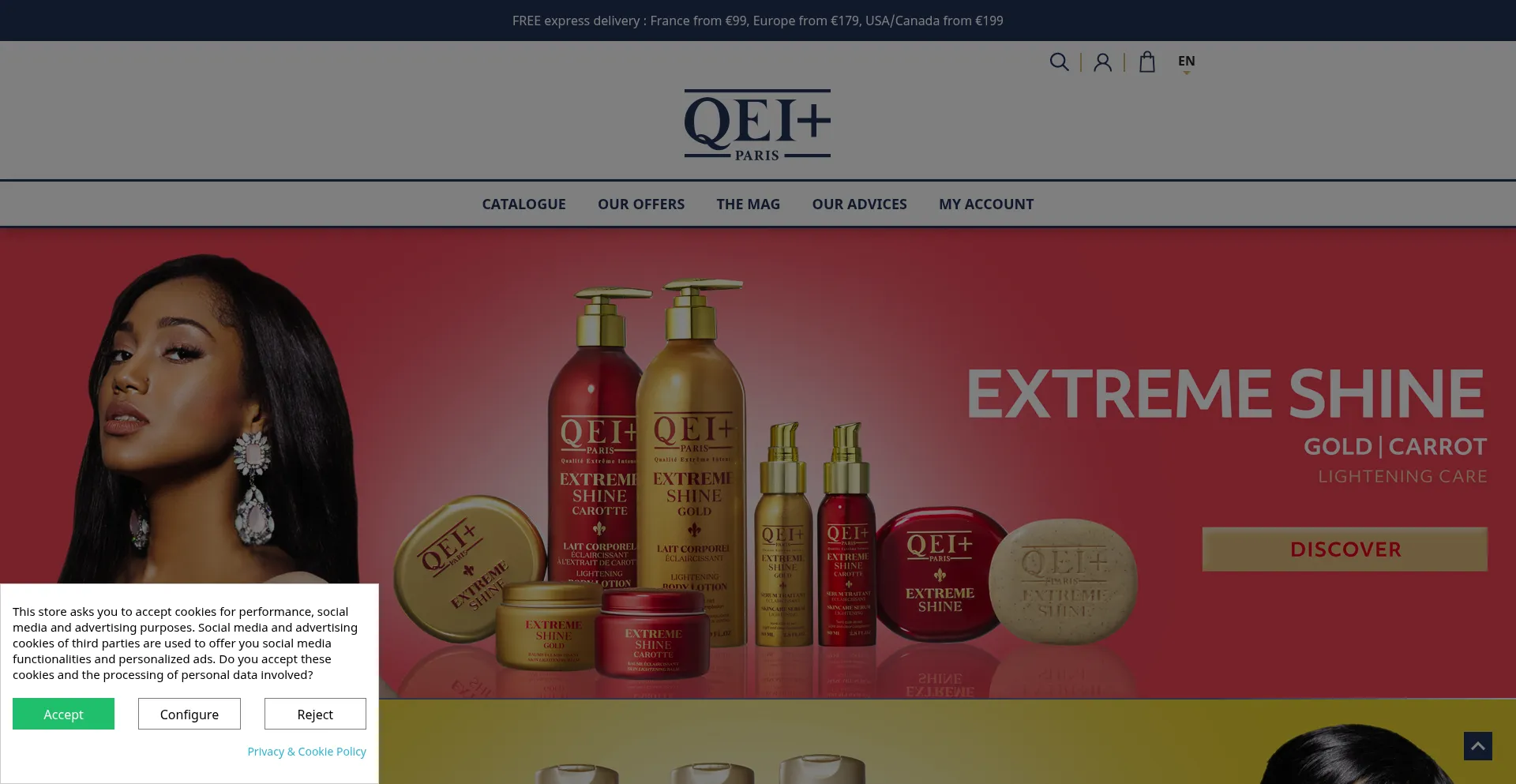 Website screenshot of Qeiplus-paris.com