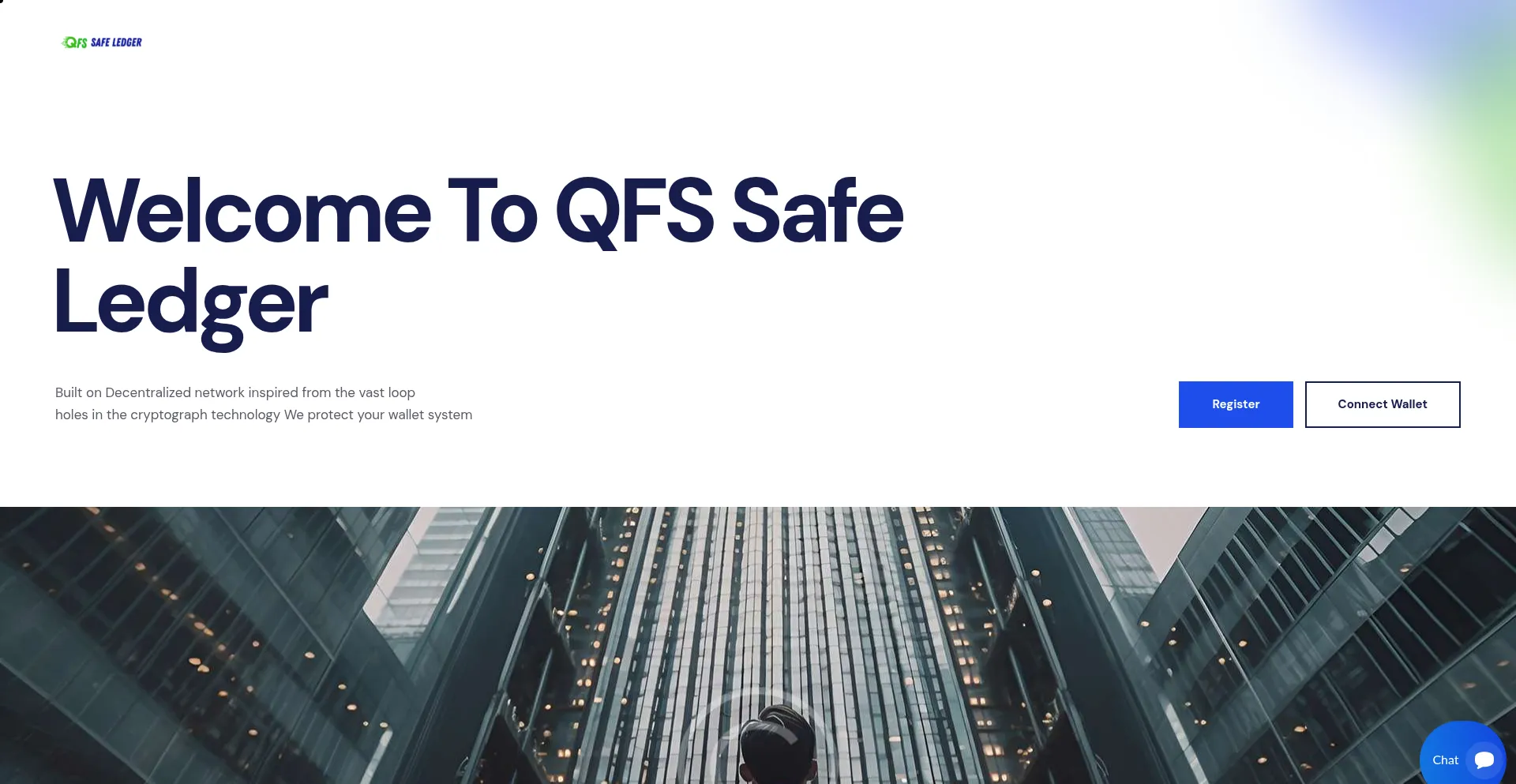 Website screenshot of Qfssafeledgers.com