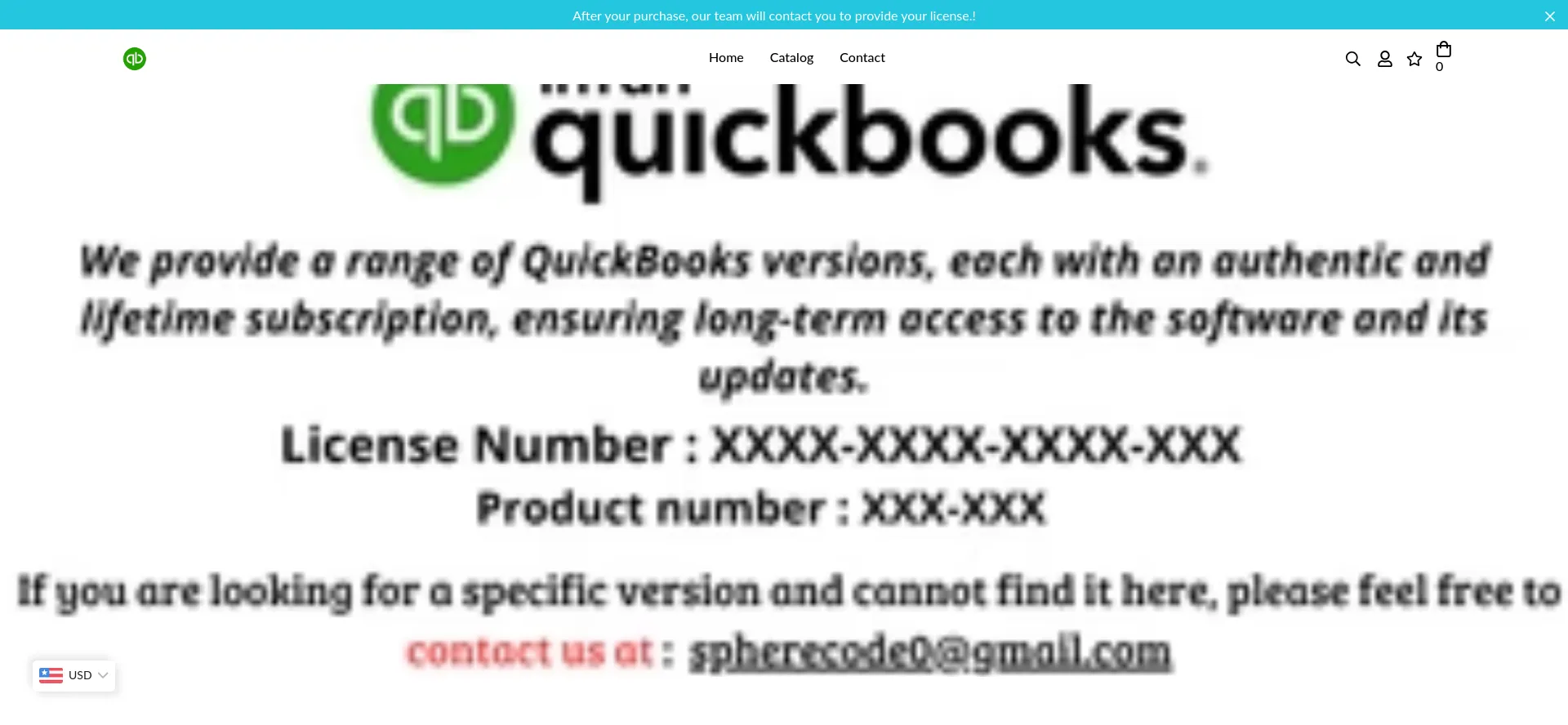 Website screenshot of Qkeys.shop