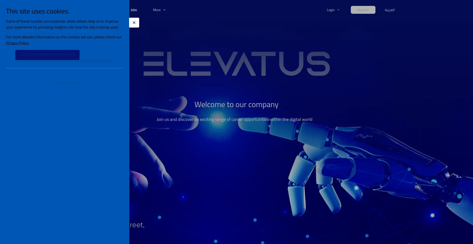 Website screenshot of Qobpreuva.elevatus.io