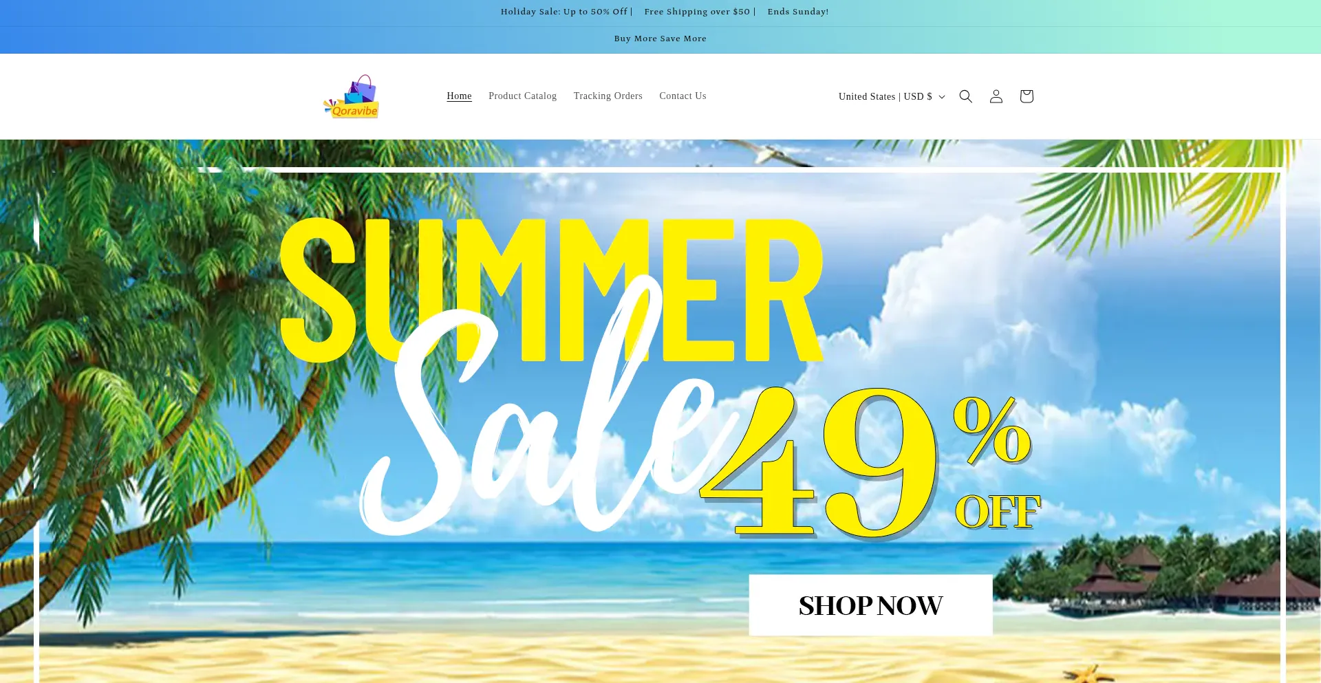 Website screenshot of Qoravibe.com