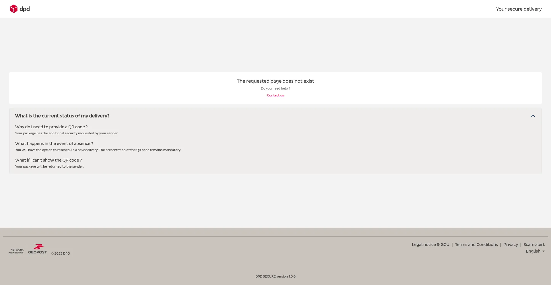 Qr.dpd.fr Screenshot