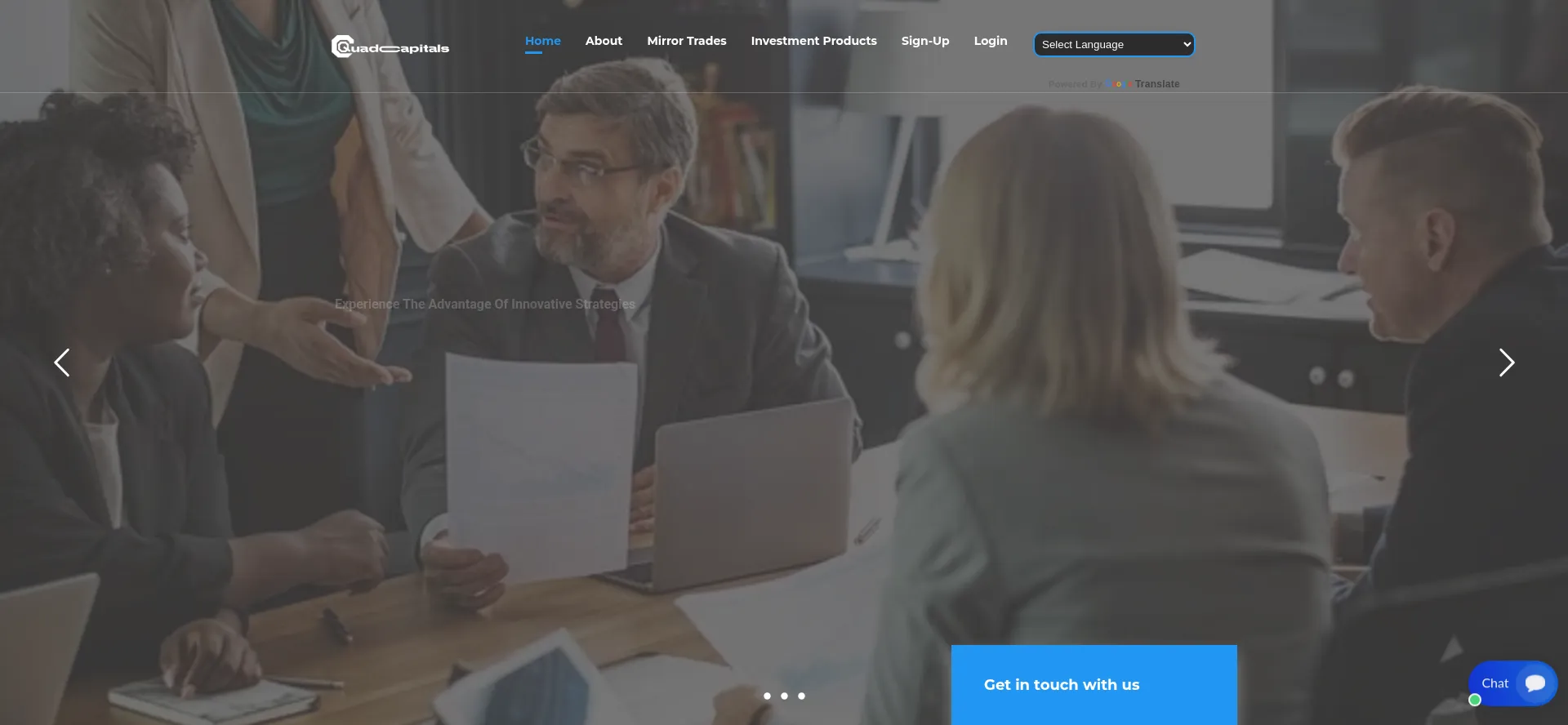 Website screenshot of Quadcapitals.com