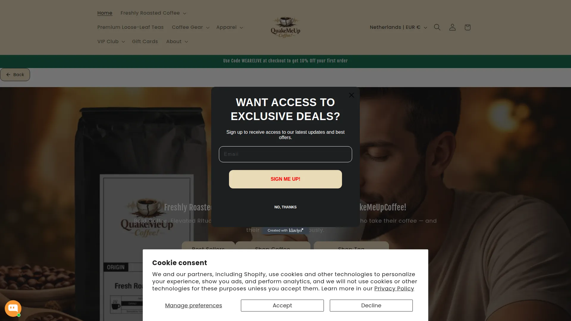 Quakemeupcoffee.com