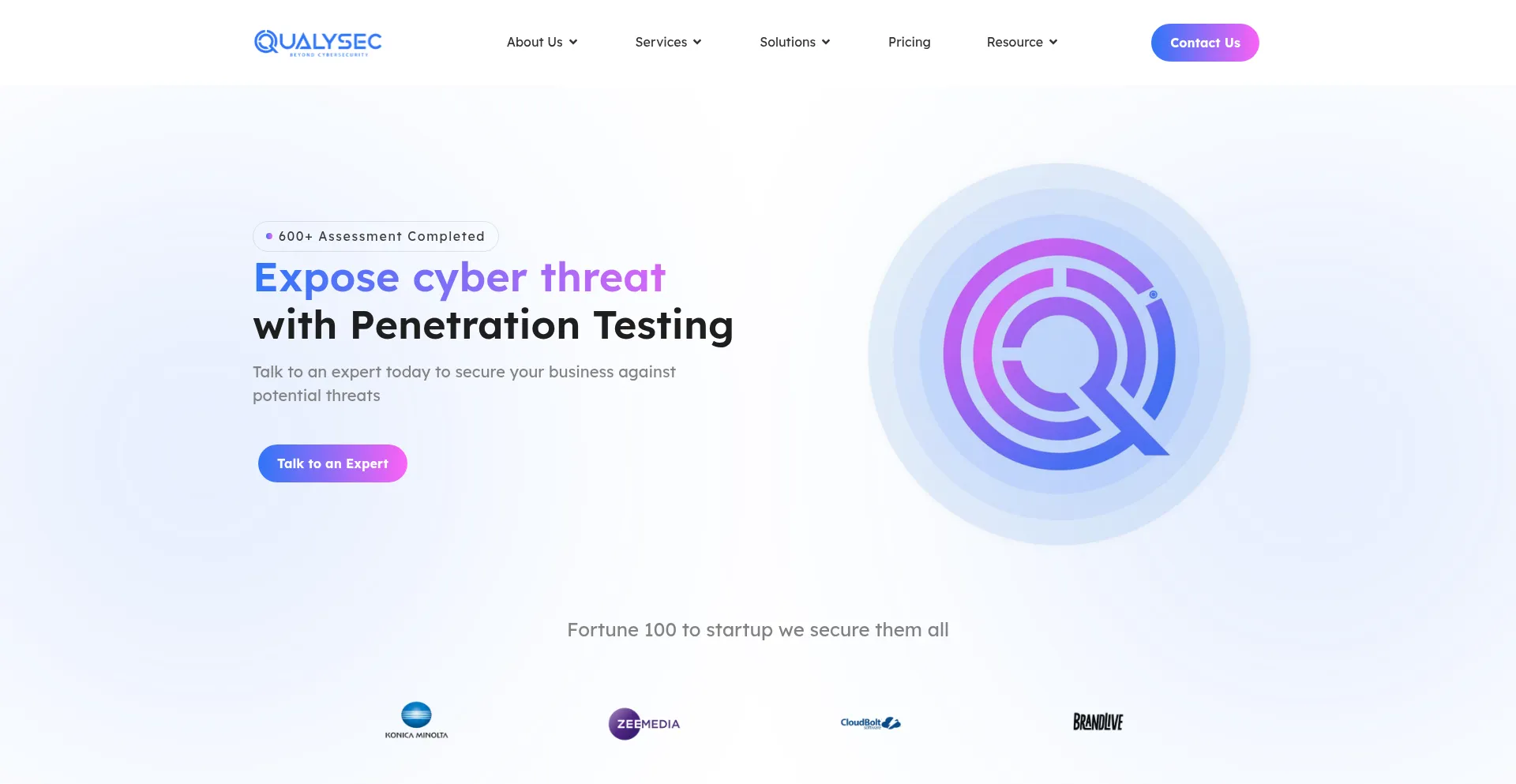 Qualysec.com Screenshot