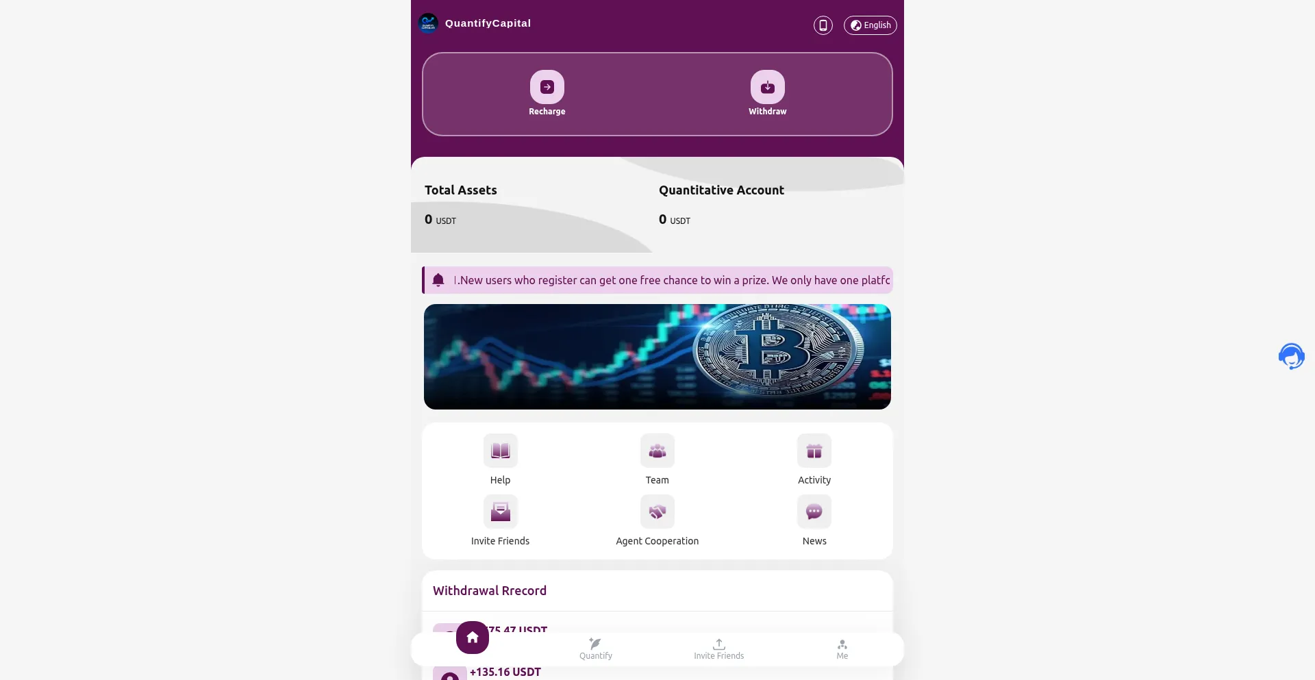 Website screenshot of Quantify-capital.net
