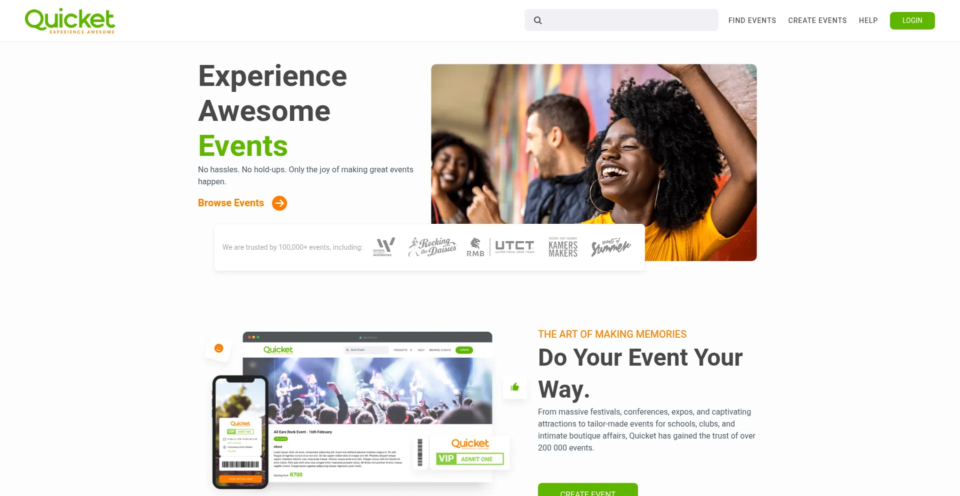 Quicket.co.za Screenshot