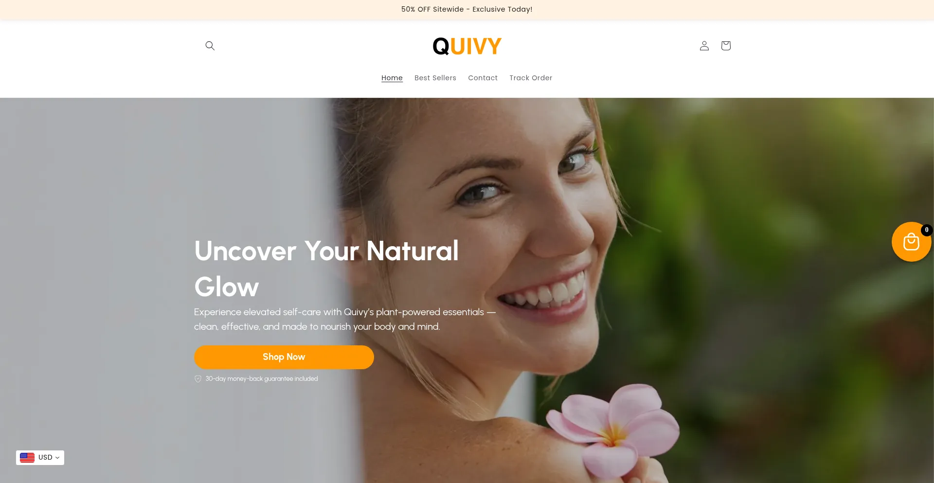 Website screenshot of Quivyaussies.com