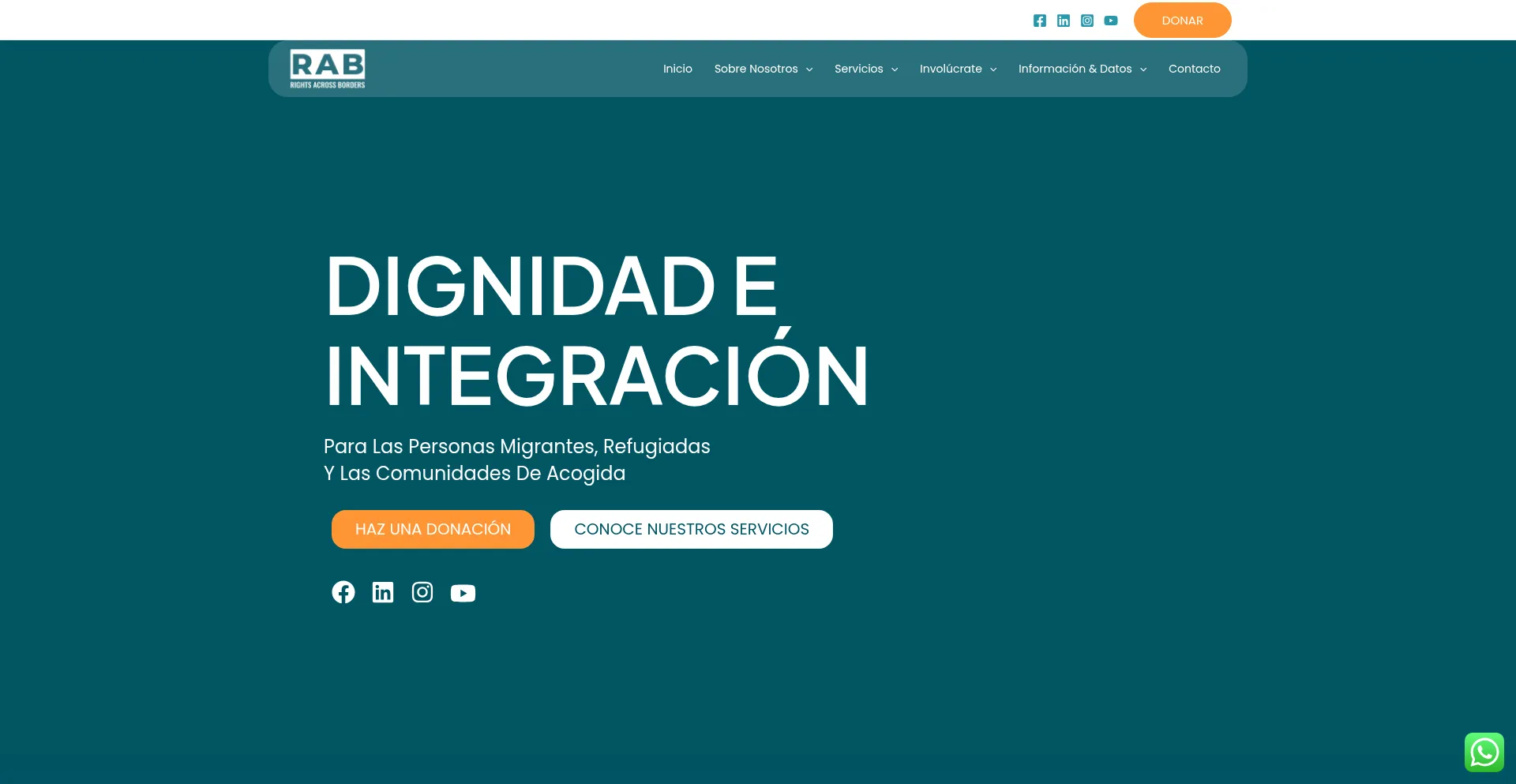 Website screenshot of Rab.cr