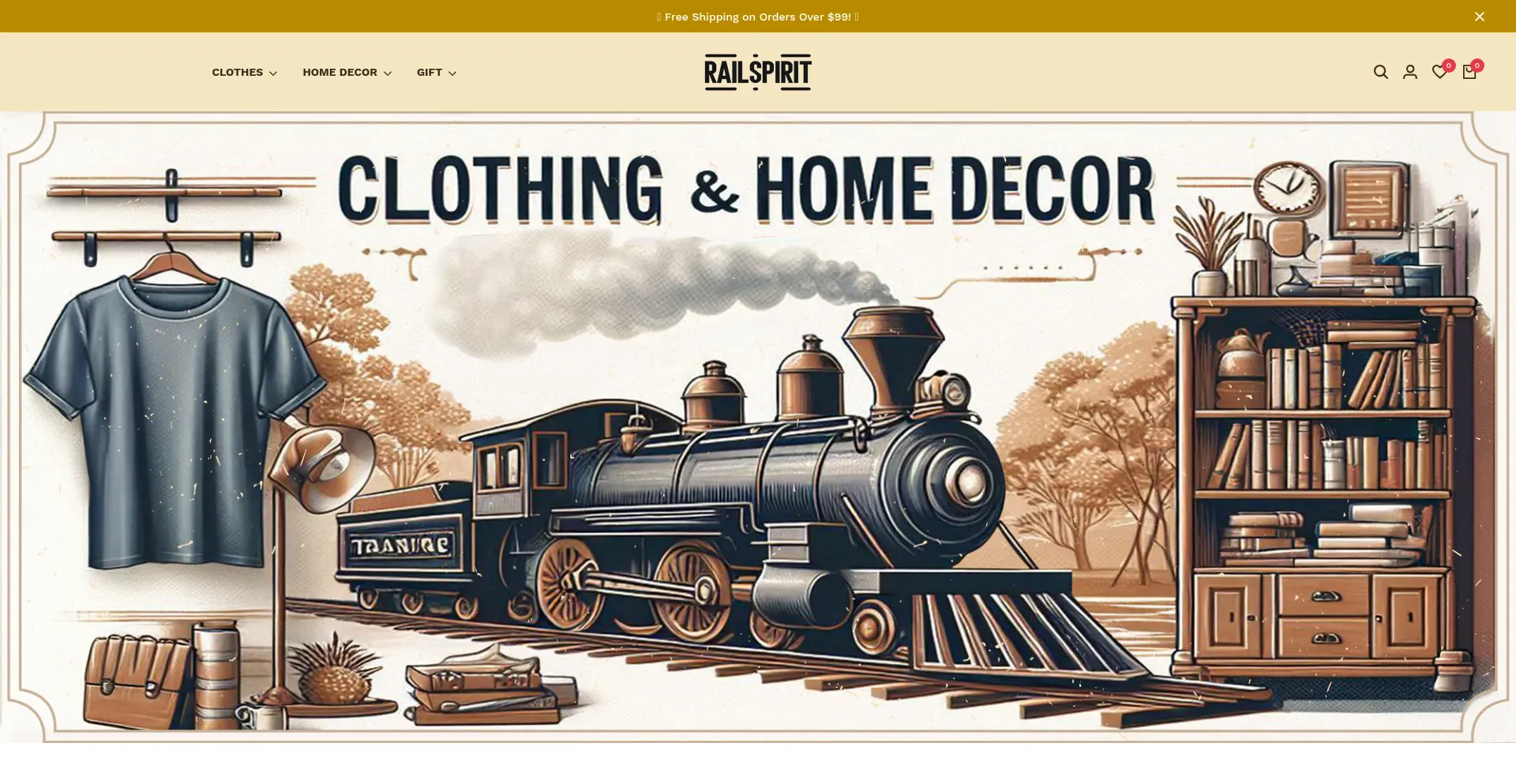 Website screenshot of Railspirit.com