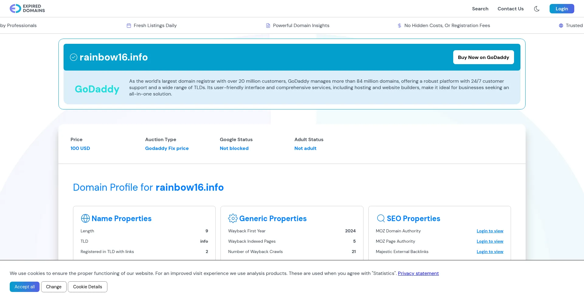 ¿És Seguro y Confiable Rainbow16.info?