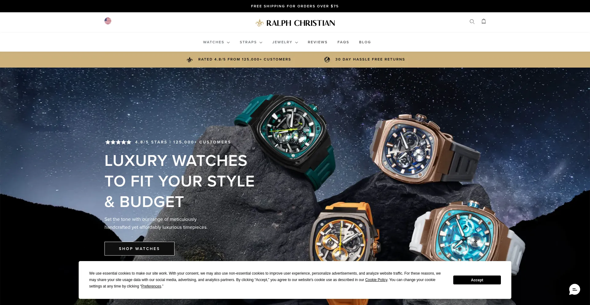 Website screenshot of Ralphchristian.com