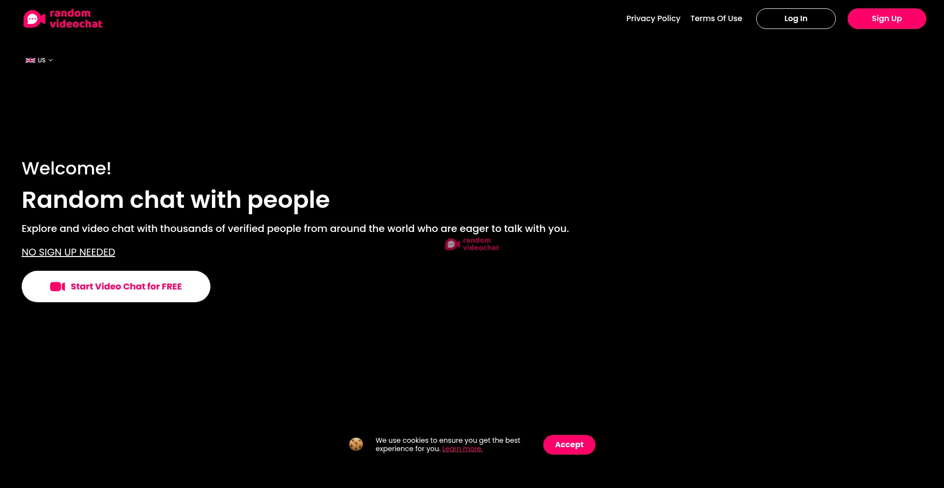 Website screenshot of Randomvideochat.tv