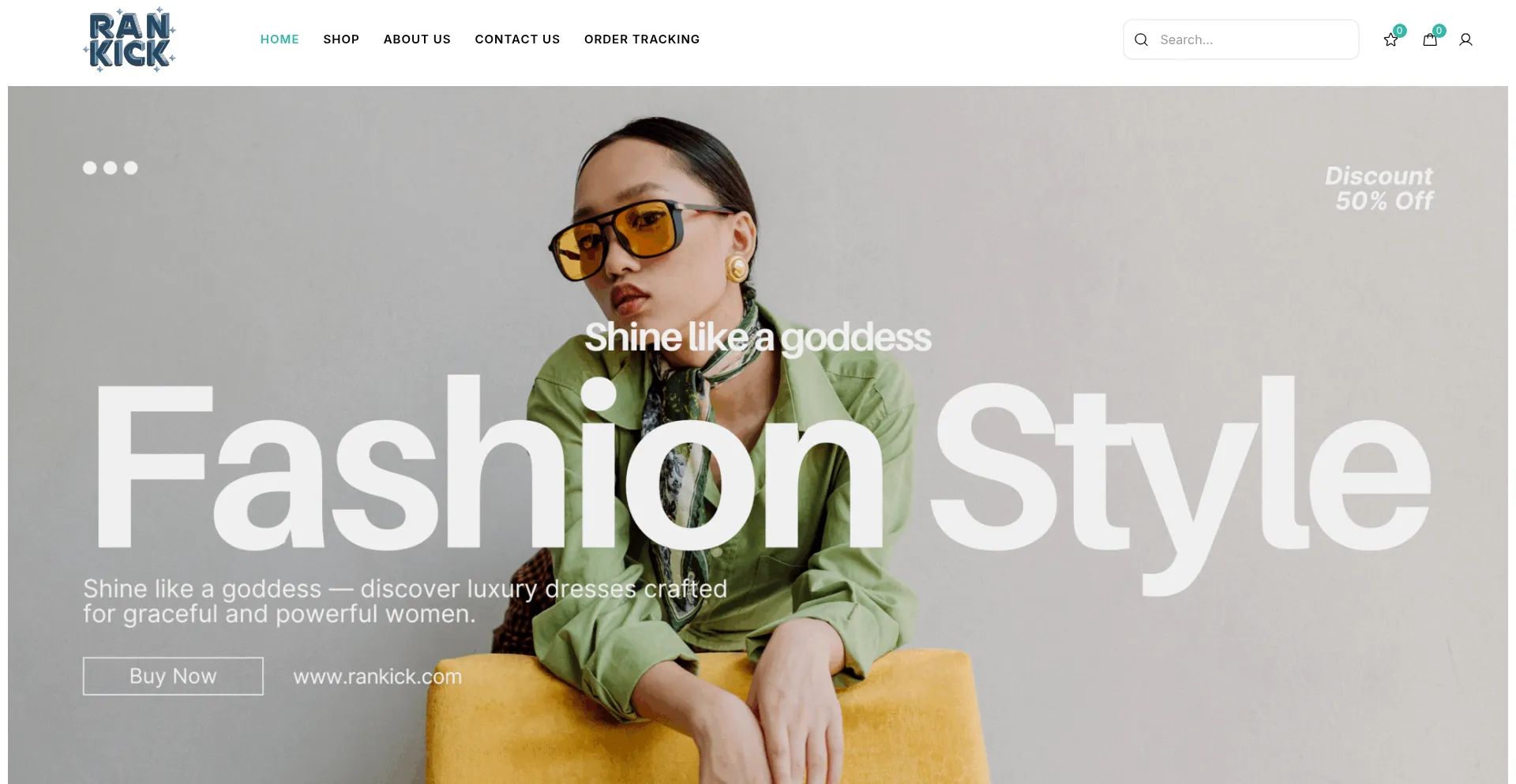 Website screenshot of Rankick.com