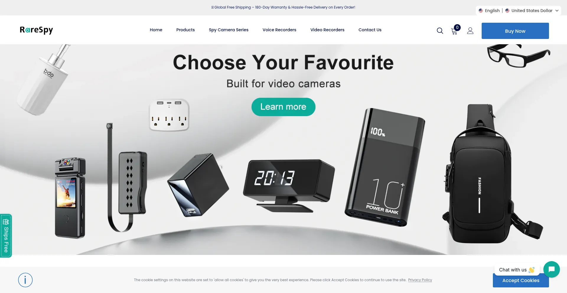 Website screenshot of Rare404.com