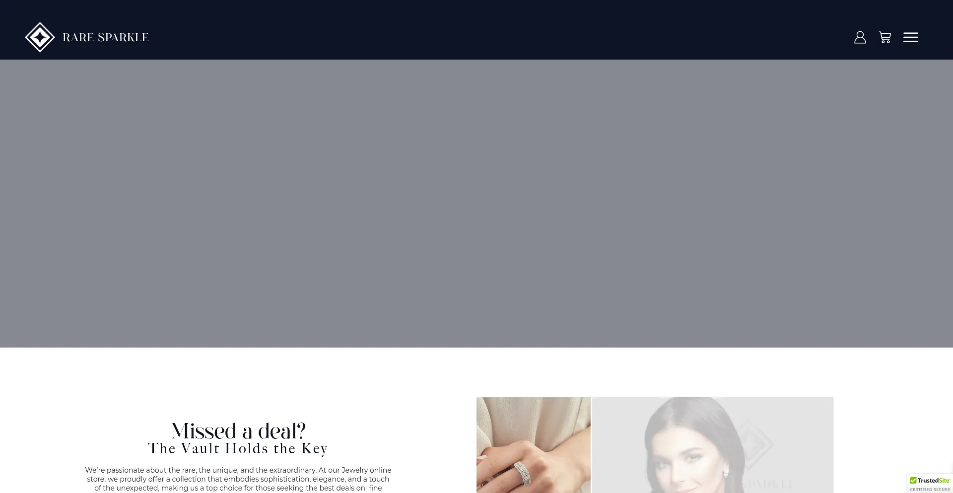 Website screenshot of Raresparkle.com