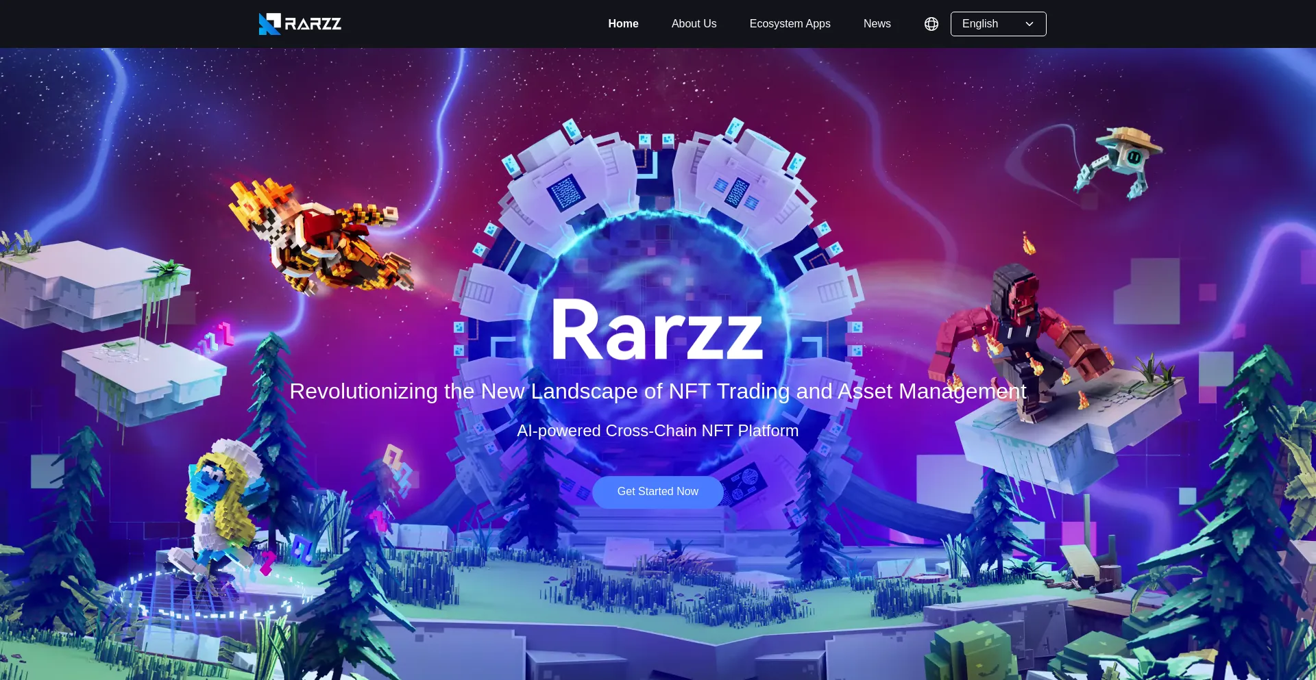 Website screenshot of Rarzz.com