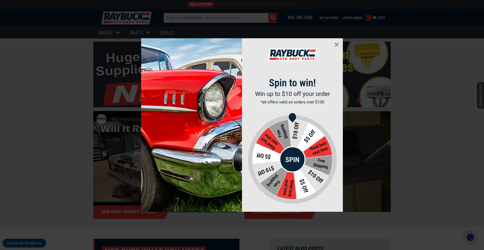 Website screenshot of Raybuck.com