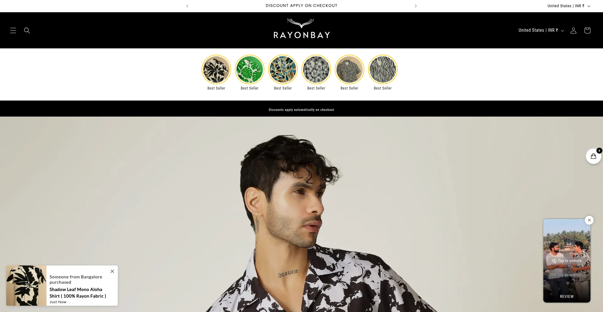 Website screenshot of Rayonbay.com