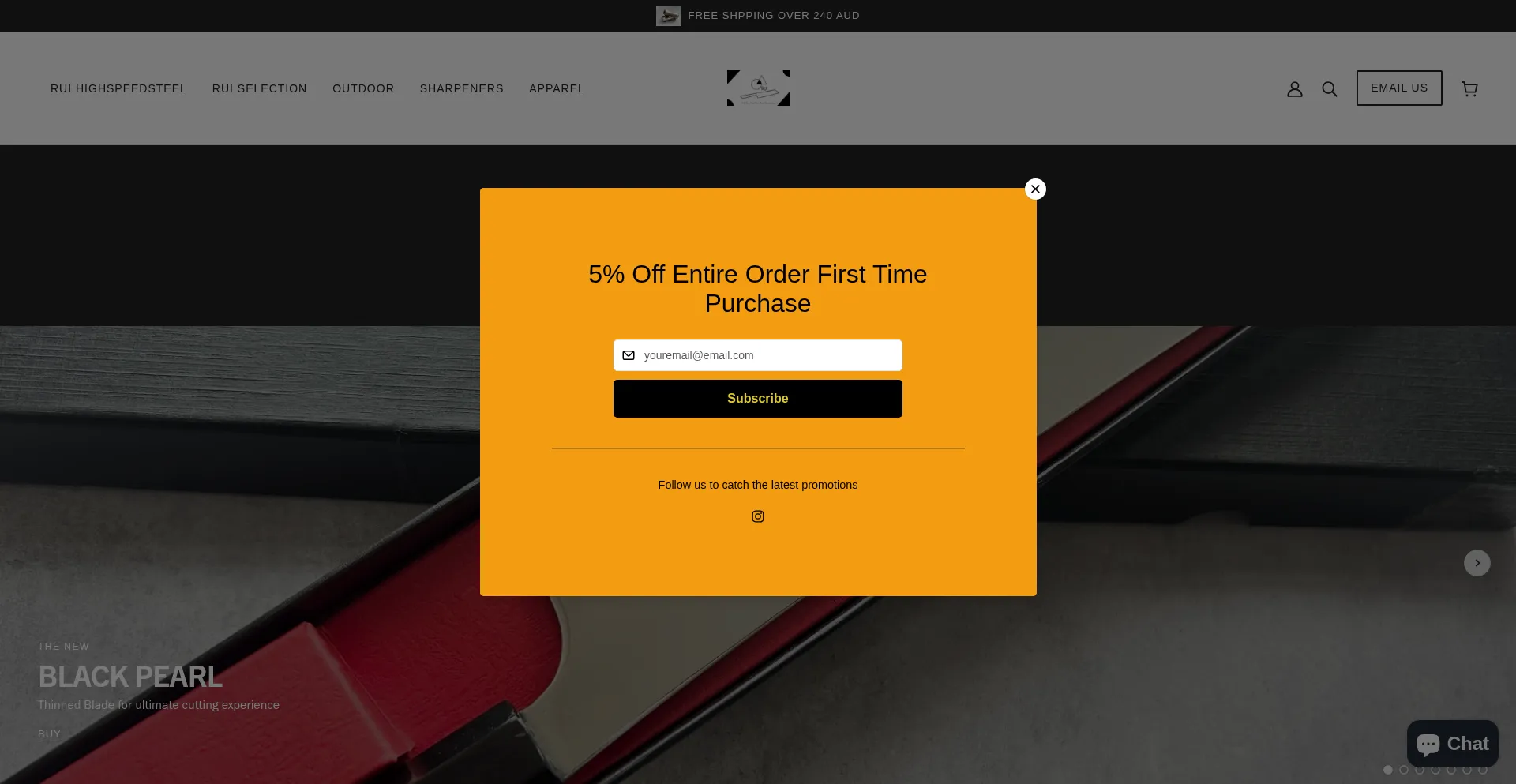 Website screenshot of Raythesharpener.com