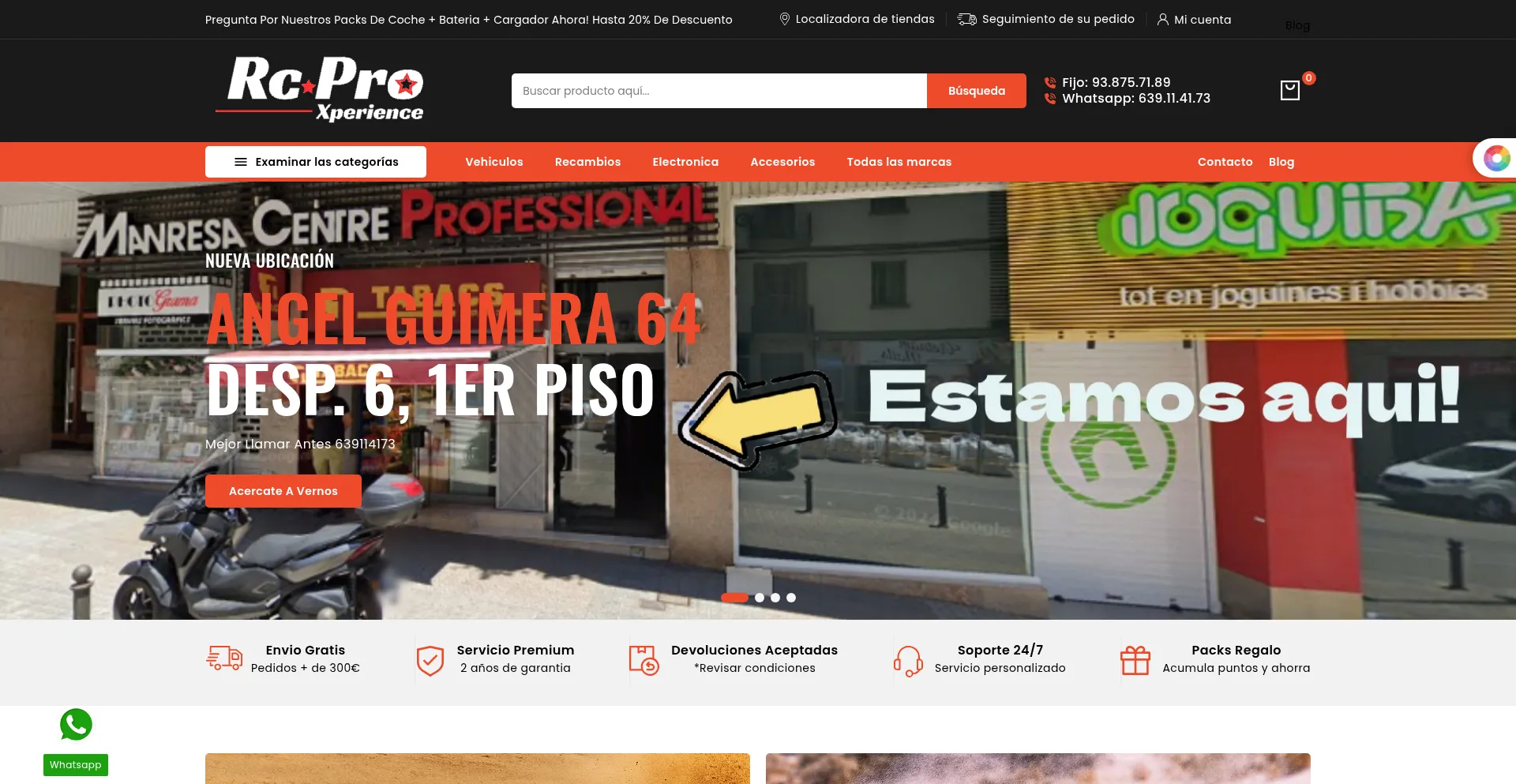 Website screenshot of Rc-pro.es