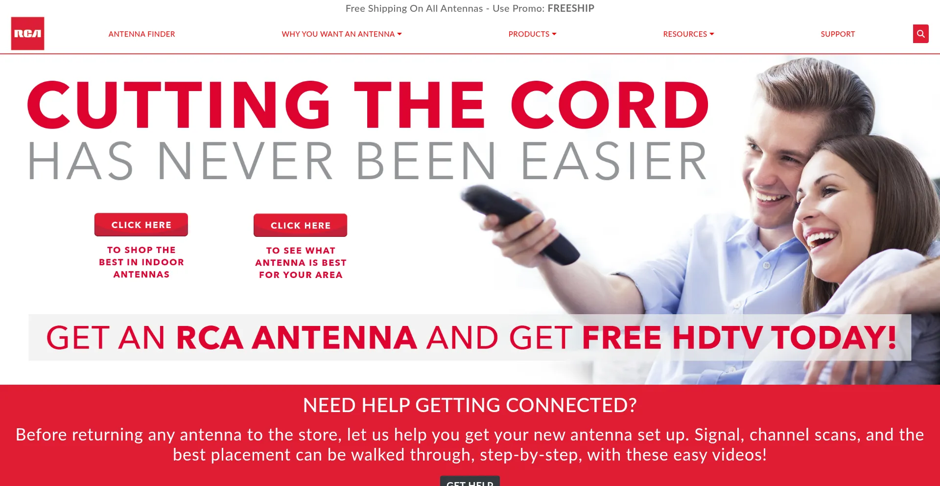 Rcaantennas.net Screenshot