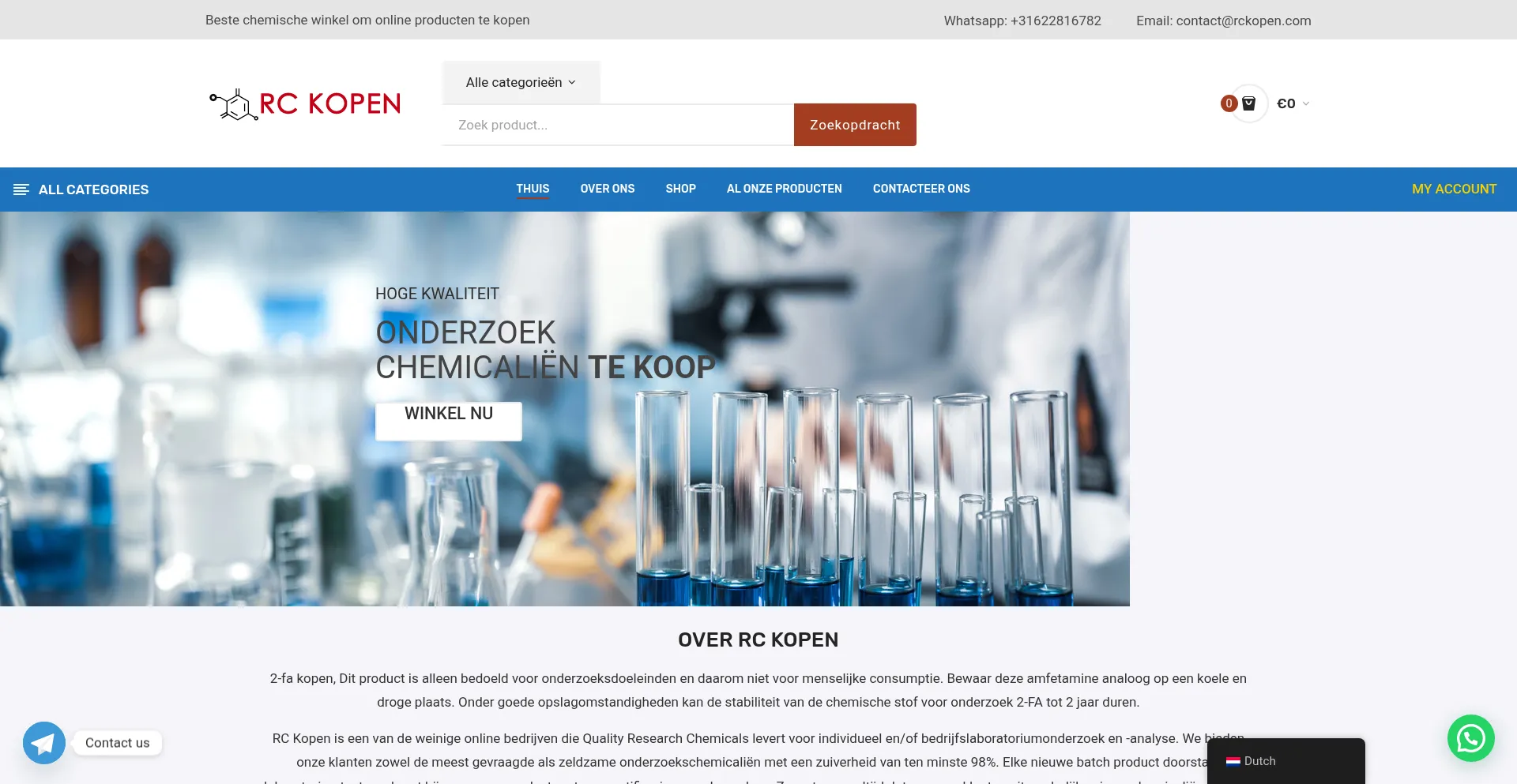 Website screenshot of Rckopen.com