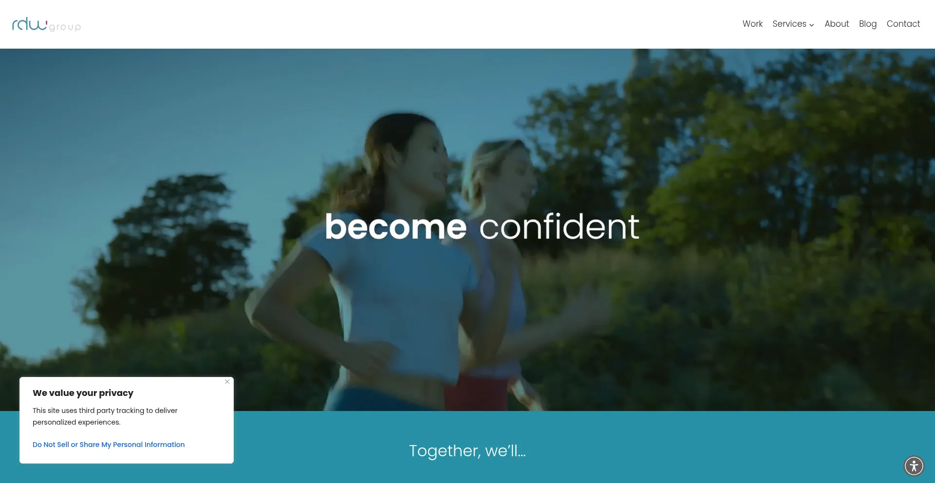 Website screenshot of Rdwgroup.com