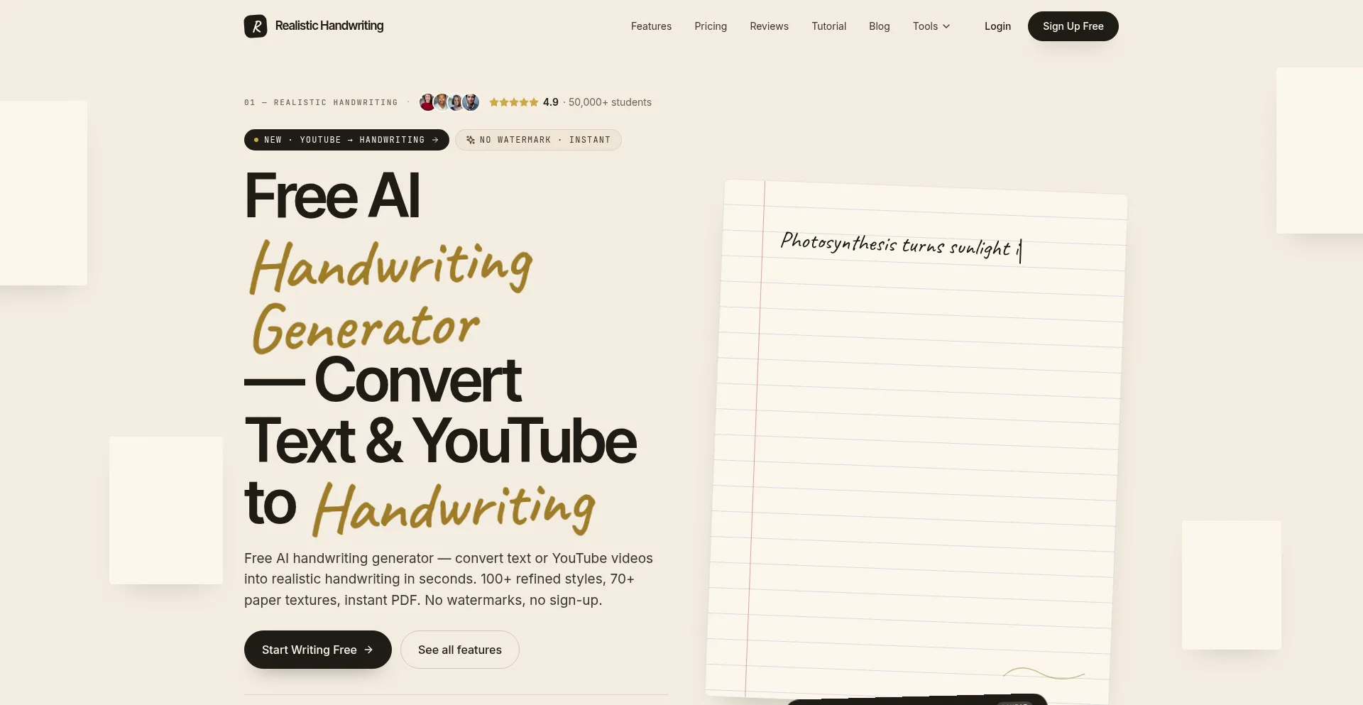 Realistichandwriting.com