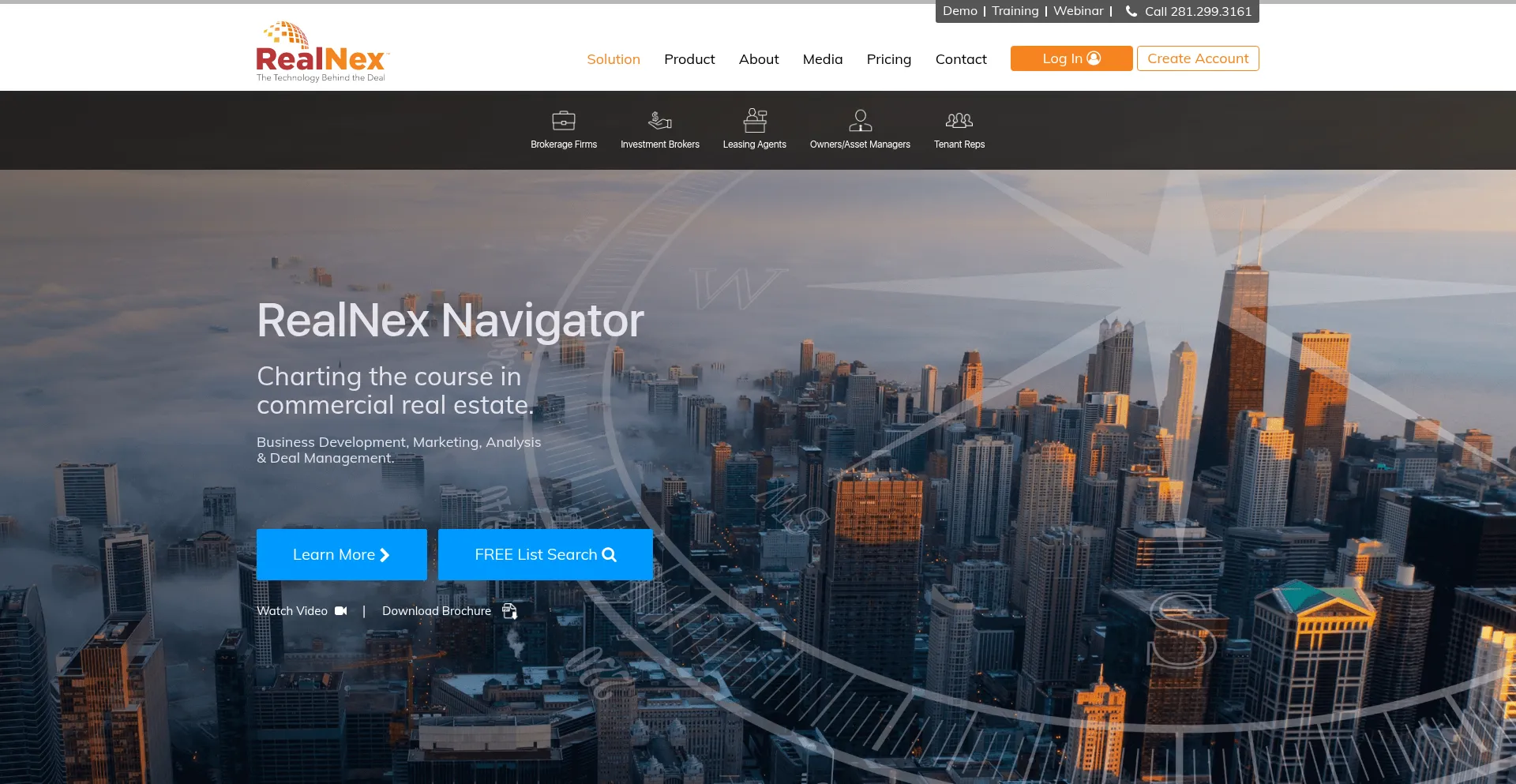 Website screenshot of Realnex.com