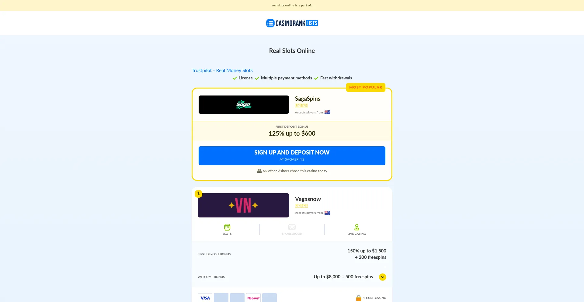 ¿És Seguro y Confiable Realslots.online?