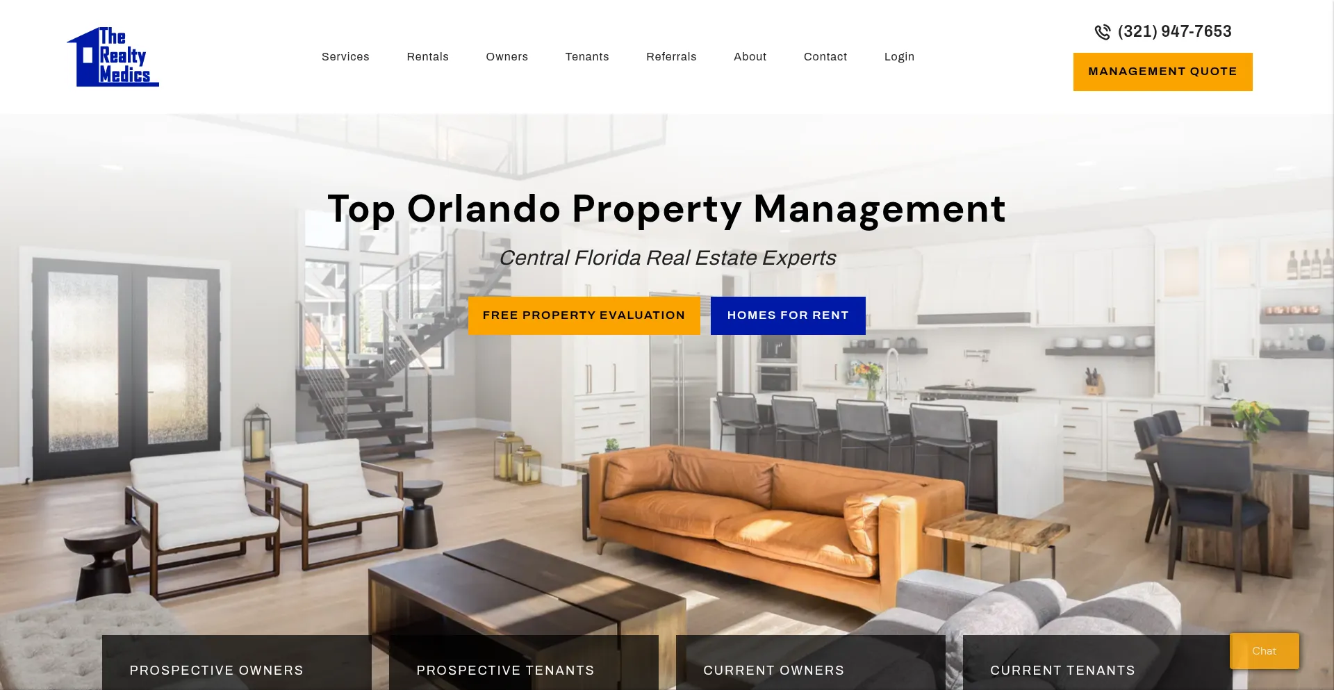 Website screenshot of Realtymedics.com