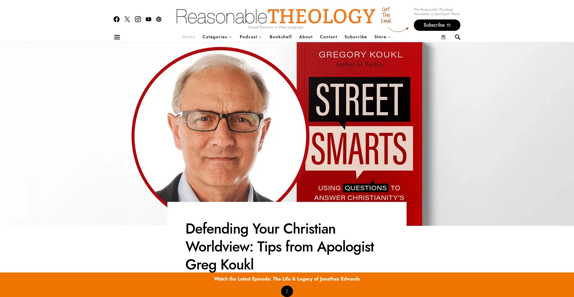 Reasonabletheology.org Screenshot