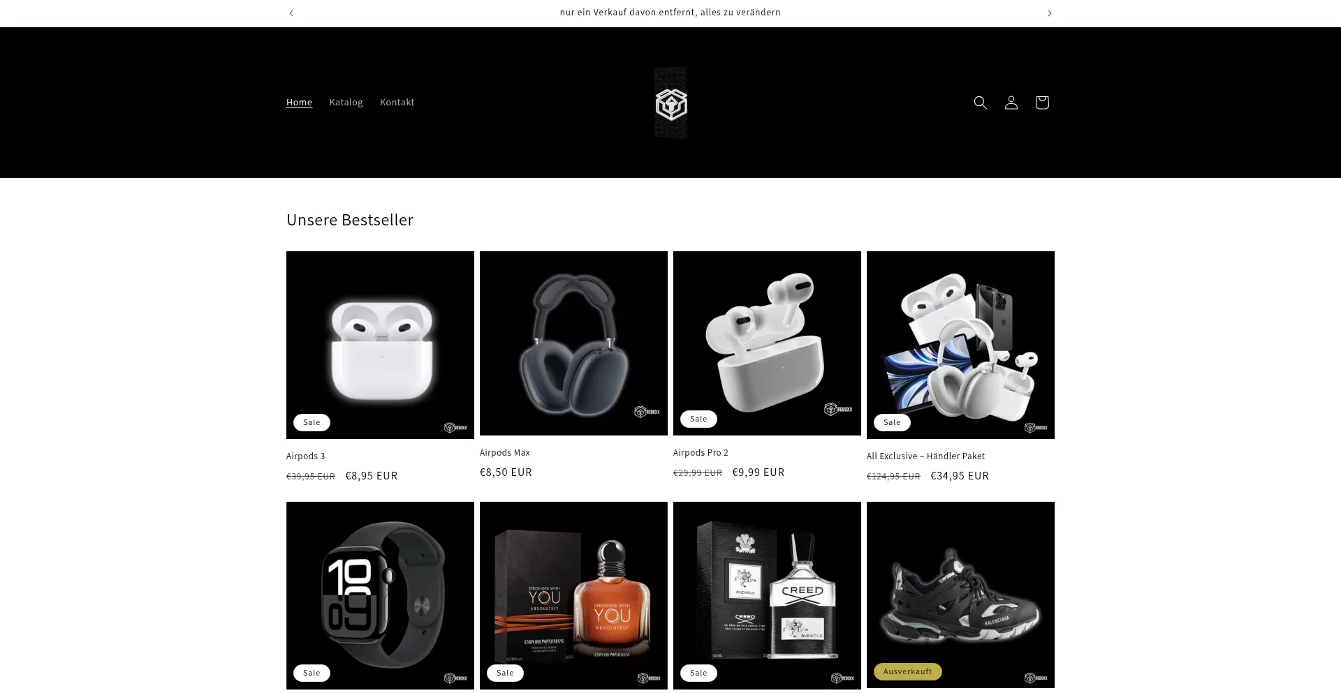 Website screenshot of Reboxx.at