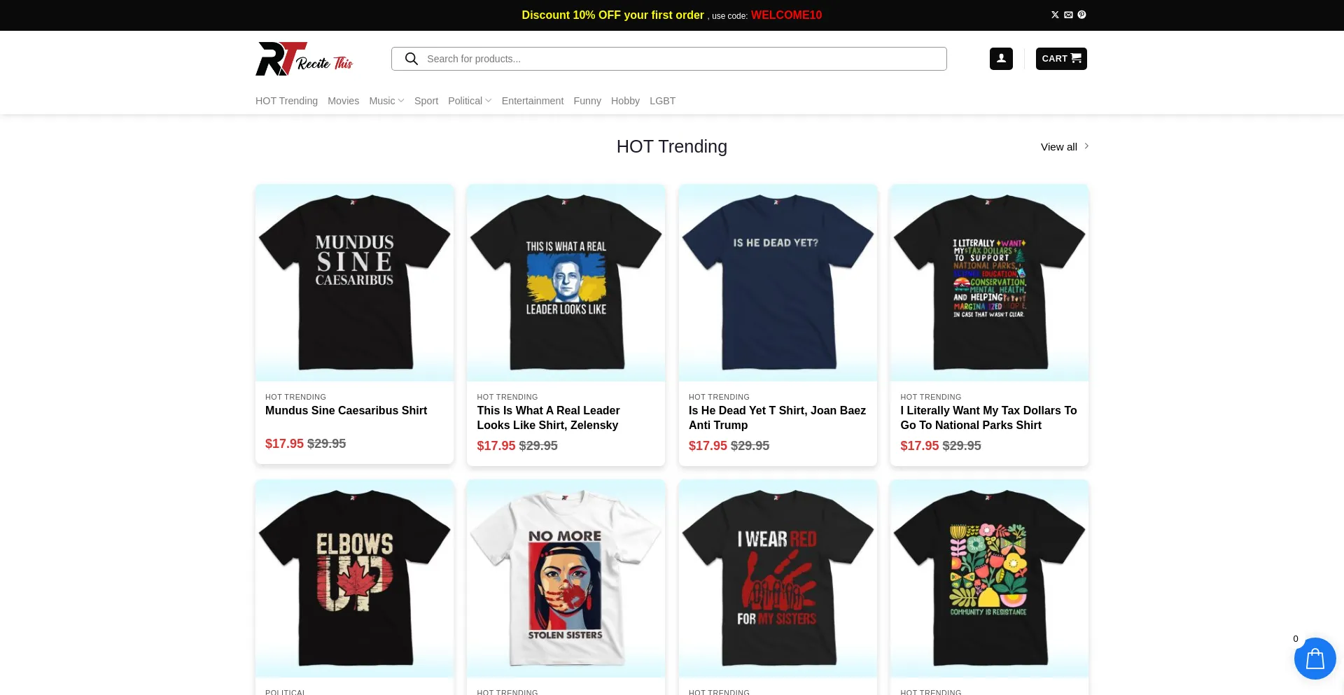 Website screenshot of Recitethis.com
