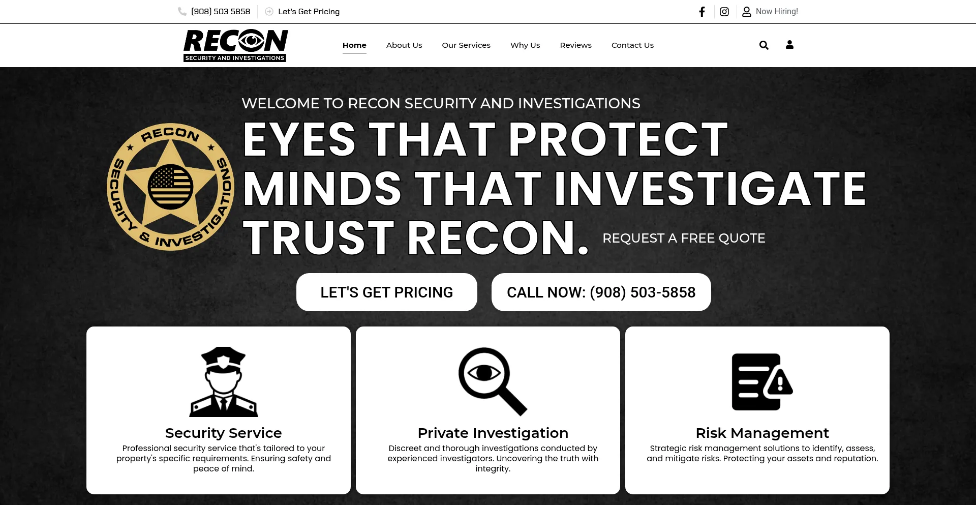 Reconinvestigations.com Screenshot