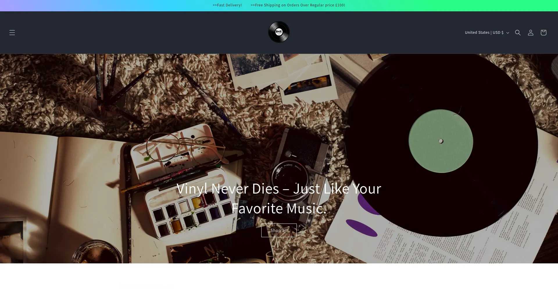 Website screenshot of Recordstab.com