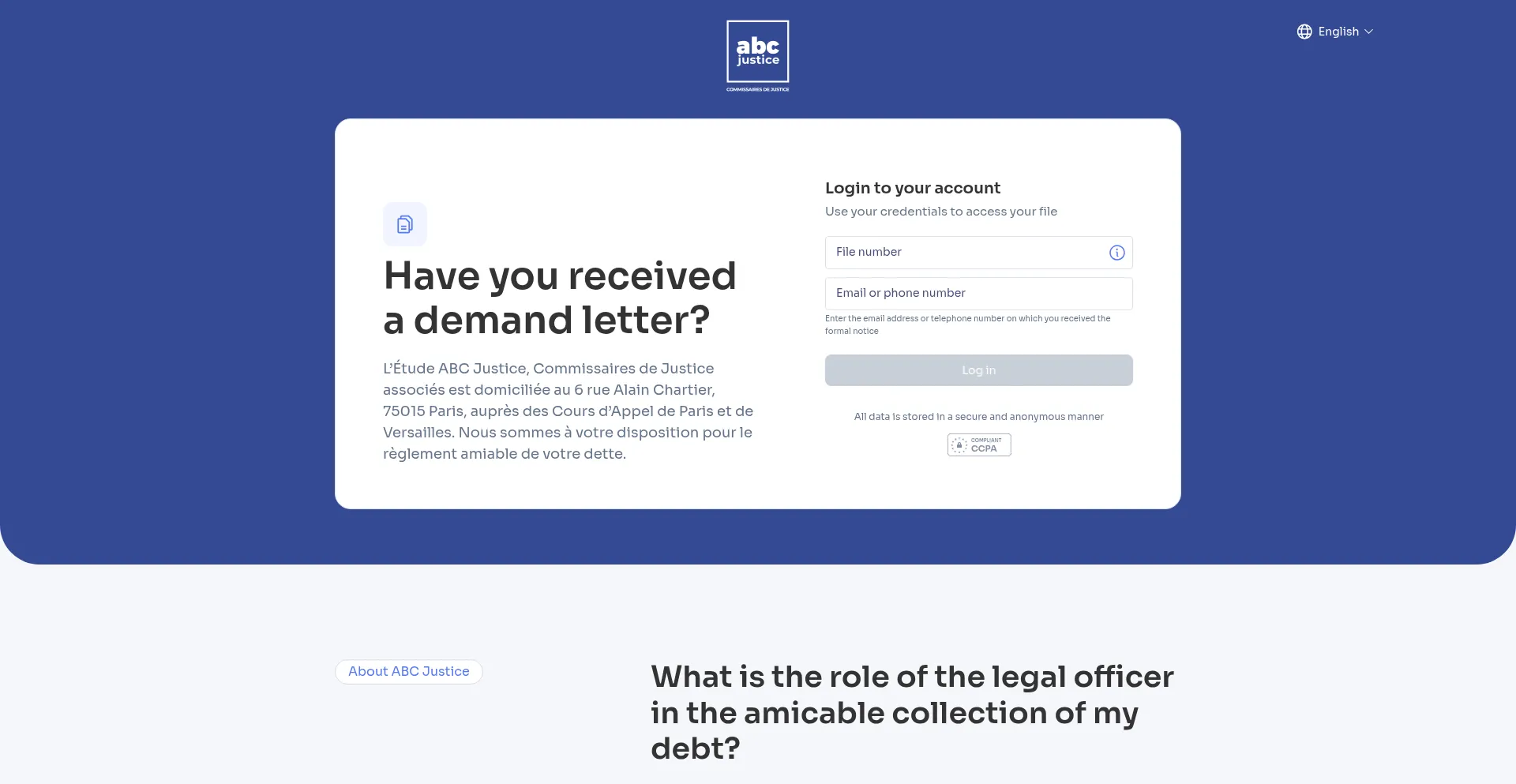Recouvrement.amiable-abcjustice.com