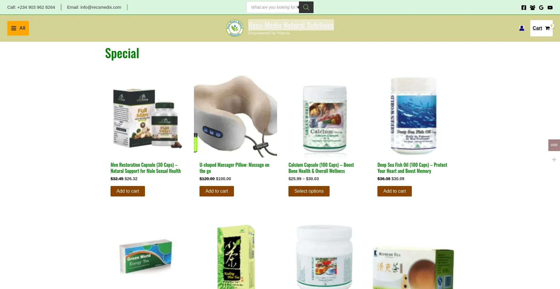 Website screenshot of Recsmedix.com