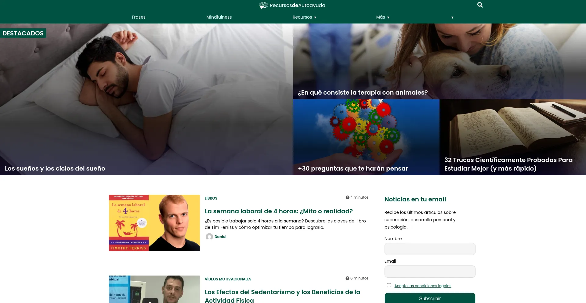 Recursosdeautoayuda.com Screenshot