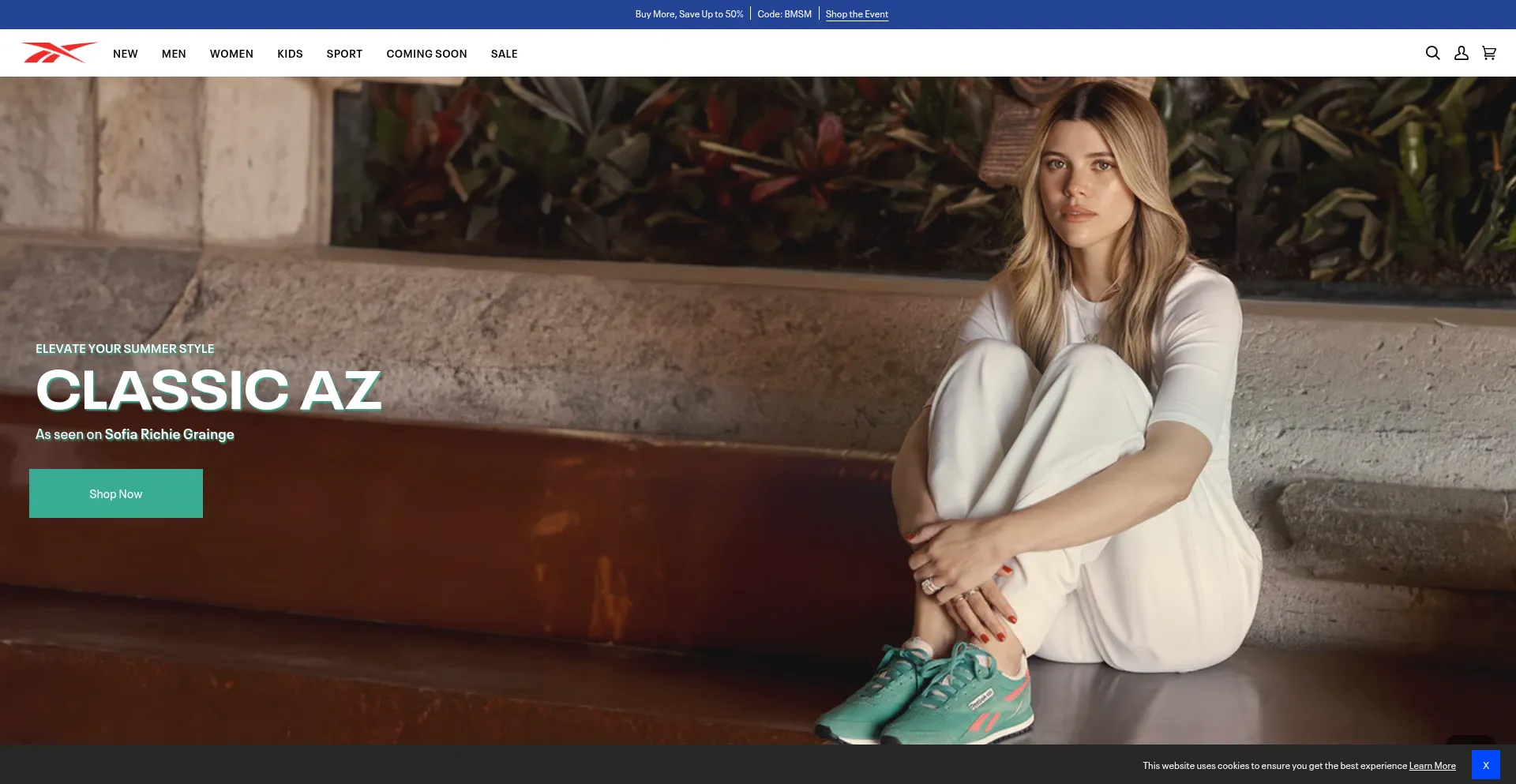 Website screenshot of Reebokrunningworld.com
