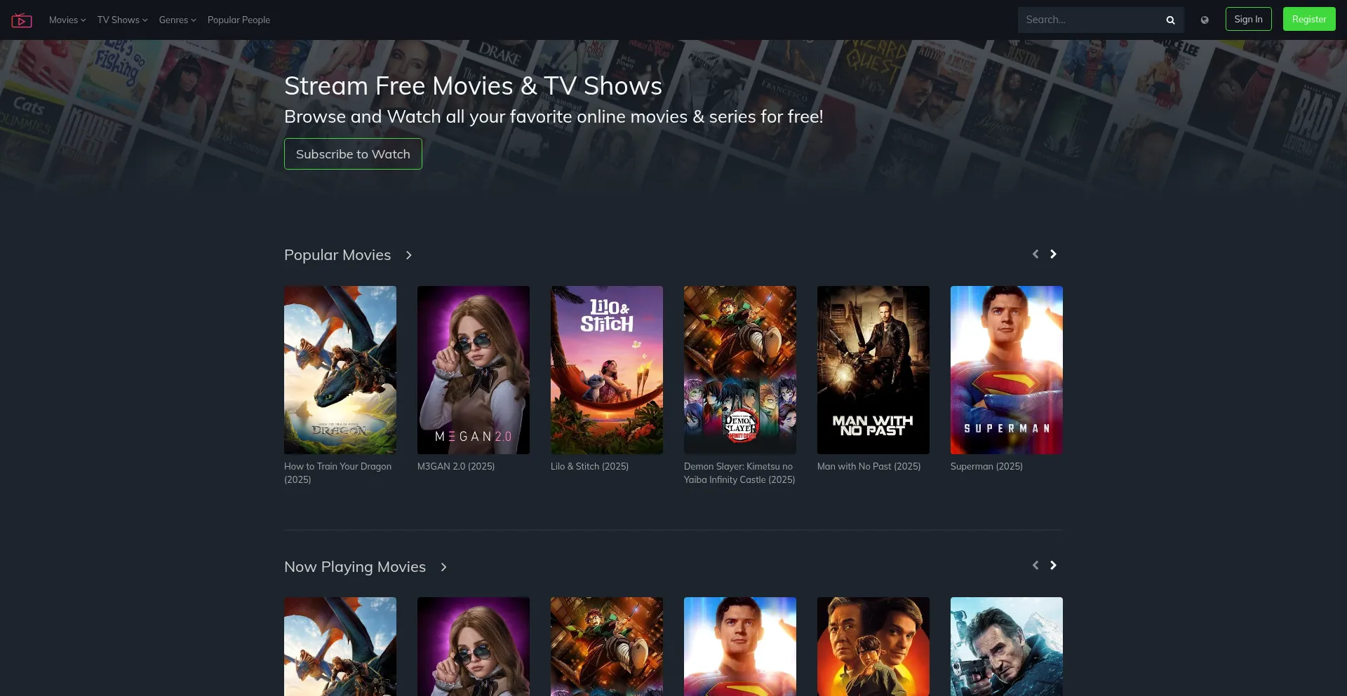 Website screenshot of Reelreviewhub.com