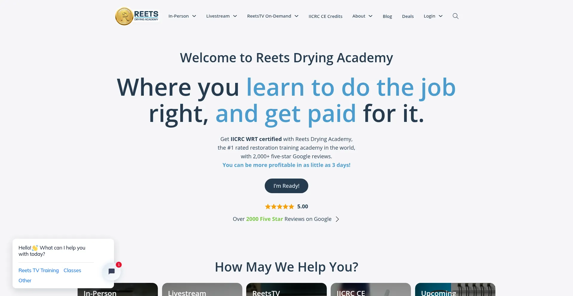 Reetsdryingacademy.com Screenshot